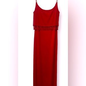 Red Floor Length Dress